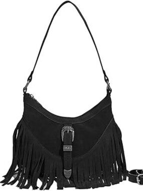 NEW Western Fringe Boho Underarm Purse Mini Hippie Shoulder Bag with Tassels